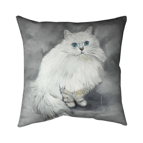 Fondo 26 x 26 in. Chinchilla Persian Cat-Double Sided Print Indoor Pillow - FO2795928