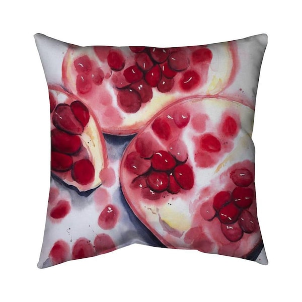 Fondo 20 x 20 in. Pomegranate Pieces-Double Sided Print Indoor Pillow - FO2772604