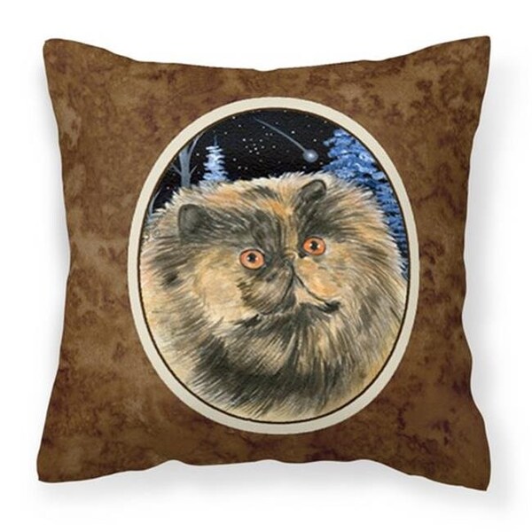 Carolines Treasures Carolines Treasures SS8408PW1414 Starry Night Cat - Persian Fabric Decorative Pillow; 14 x 3 x 14 in. - SS8408PW1414