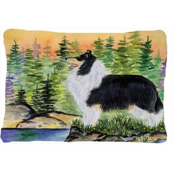 Carolines Treasures Carolines Treasures SS8203PW1216 Collie Indoor & Outdoor Decorative Fabric Pillow - 12 x 16 in. - SS8203PW1216