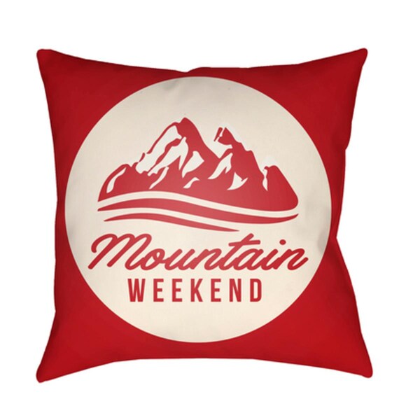 Artistic Weavers Lodge Cabin Alp Poly Filled Pillow - Bright Red & Beige - 20 x 20 in. - LGCB2051-2020