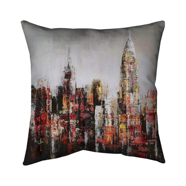 Begin Home Decor 20 x 20 in. Paint Splash City-Double Sided Print Indoor Pillow - 5541-2020-CI81