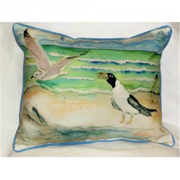 Betsy Drake Seagulls Throw Pillow- 20 x 24 in. - ZP252