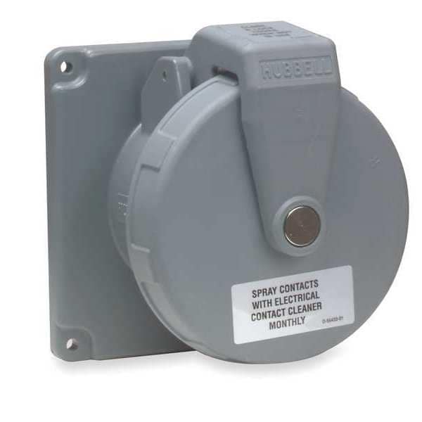 Hubbell Pin and Sleeve Receptacle, 100A, 125/250V - M4100R12