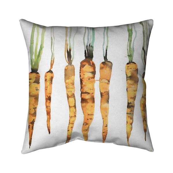 Begin Home Decor 20 x 20 in. Freshly Picked Carrots-Double Sided Print Indoor Pillow - 5541-2020-GA107