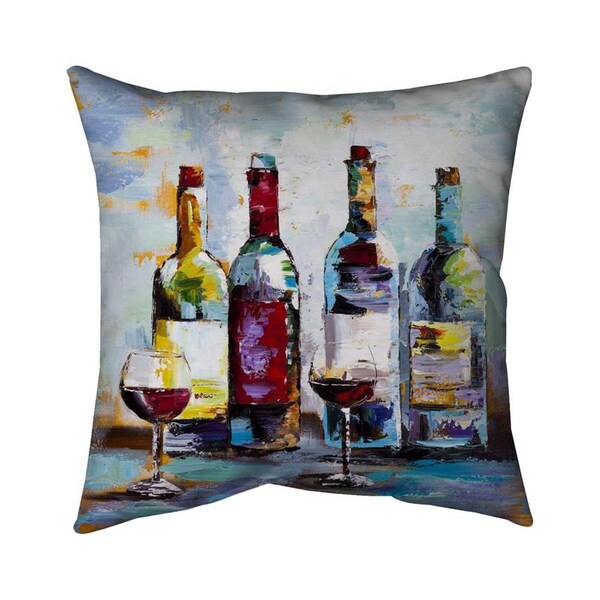 Begin Home Decor 20 x 20 in. Wine Tasting-Double Sided Print Indoor Pillow - 5541-2020-GA25