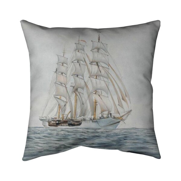Begin Home Decor 20 x 20 in. Ship by A Cloudy Day-Double Sided Print Indoor Pillow - 5541-2020-CO88