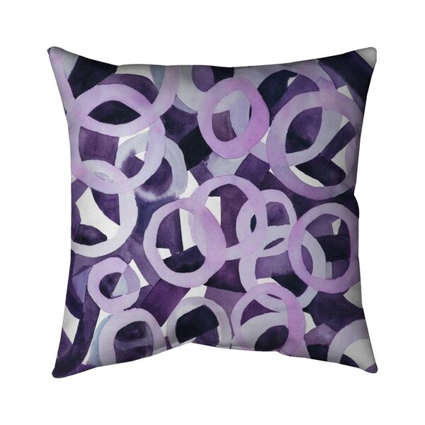 Fondo 20 x 20 in. Abstract Purple Rings-Double Sided Print Indoor Pillow - FO2795883