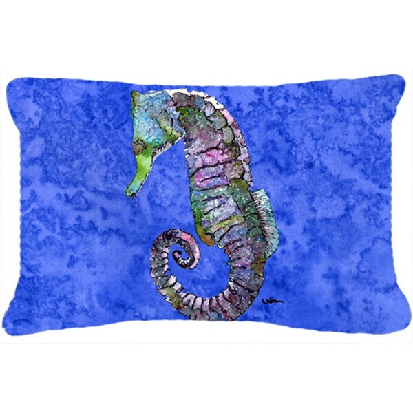 Jensendistributionservices Seahorse Indoor & Outdoor Fabric Decorative Pillow - MI2554074