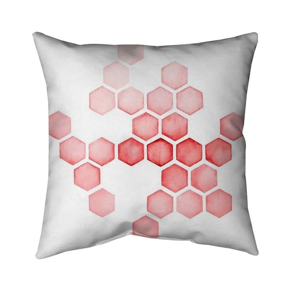 Begin Home Decor 20 x 20 in. Alveoli Red-Double Sided Print Indoor Pillow - 5541-2020-AB66-1