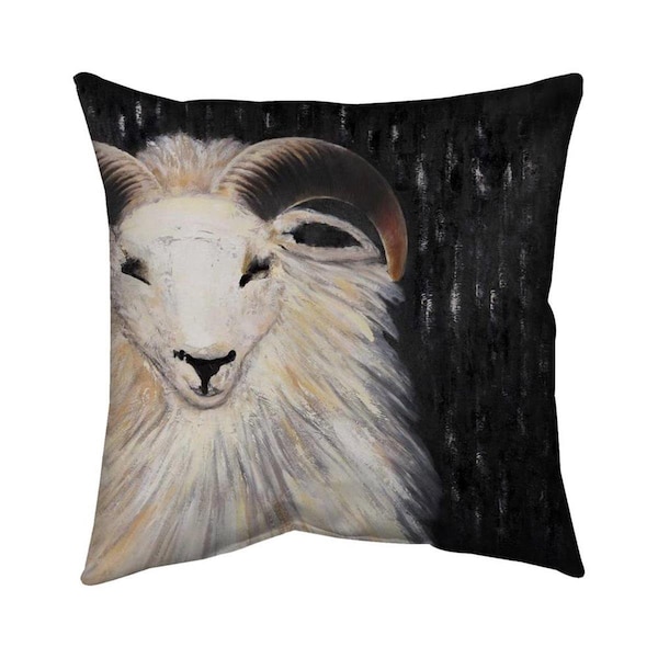 Fondo 26 x 26 in. Bushy Ram-Double Sided Print Indoor Pillow - FO2775595
