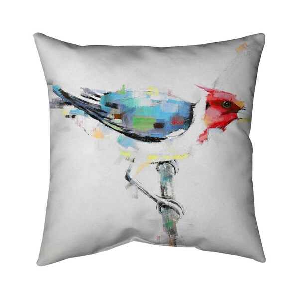 Begin Home Decor 20 x 20 in. Colorful Woodpecker-Double Sided Print Indoor Pillow - 5541-2020-AN35