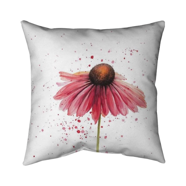 Fondo 20 x 20 in. Pink Daisy-Double Sided Print Indoor Pillow - FO2795907