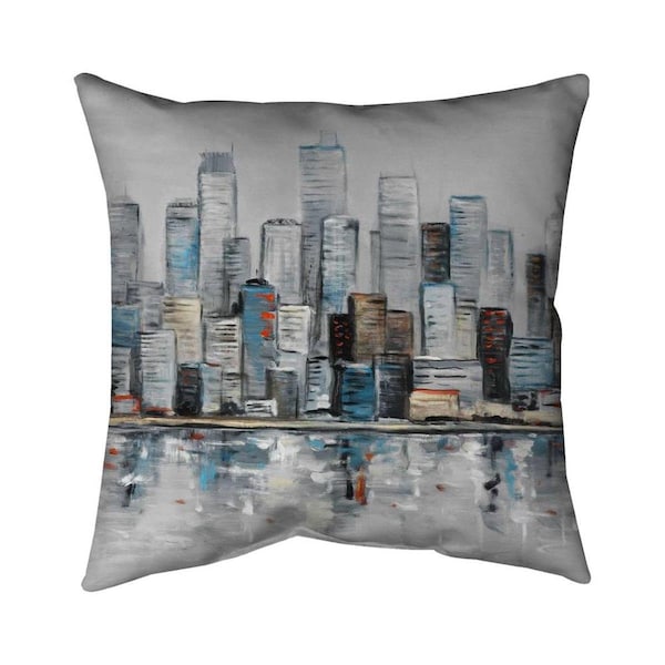 Fondo 20 x 20 in. Abstract Urban Skyline-Double Sided Print Indoor Pillow - FO2794223