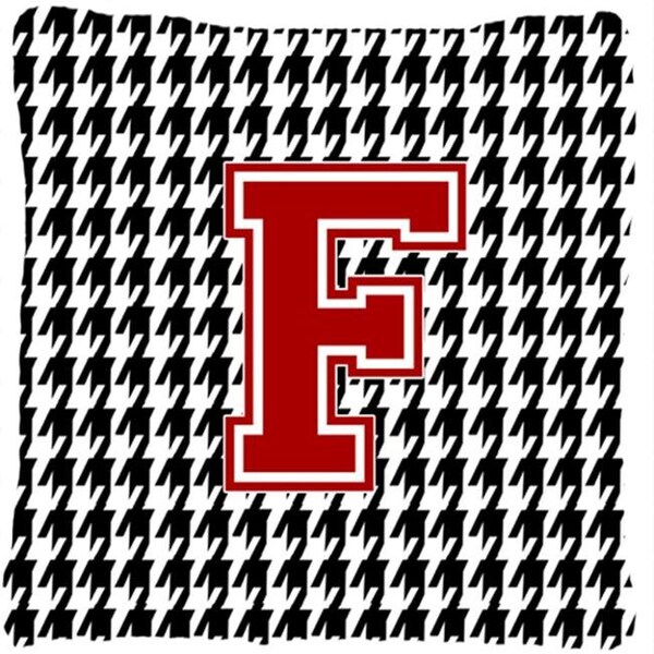 Carolines Treasures Carolines Treasures CJ1021-FPW1414 Monogram - Initial F Houndstooth Decorative Fabric Pillow - 14 x 14 in. - CJ1021-FPW1414