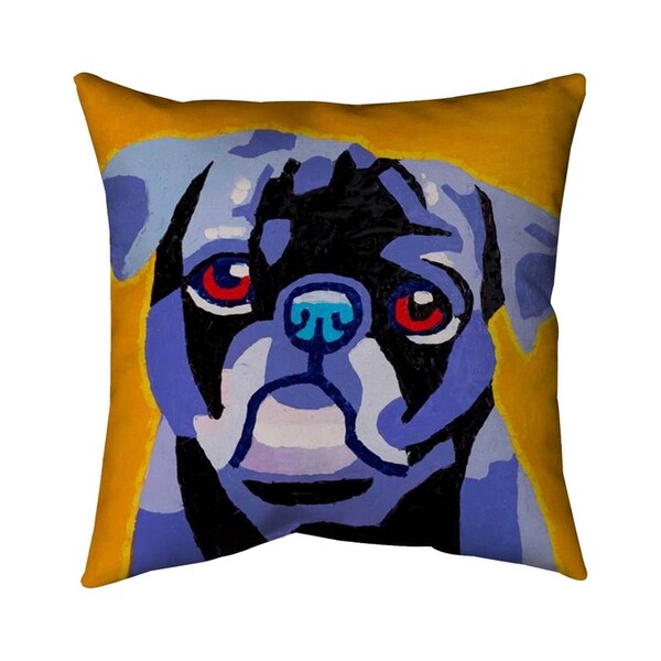 Begin Home Decor 20 x 20 in. Flash The Pug-Double Sided Print Indoor Pillow - 5541-2020-AN85