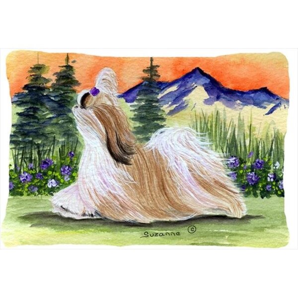 Carolines Treasures Carolines Treasures SS8179PW1216 12 x 16 in. Shih Tzu Decorative Indoor & Outdoor Fabric Pillow - SS8179PW1216