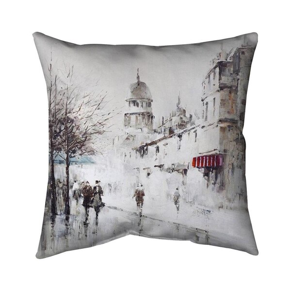 Fondo 20 x 20 in. Grey City Street-Double Sided Print Indoor Pillow - FO2791727