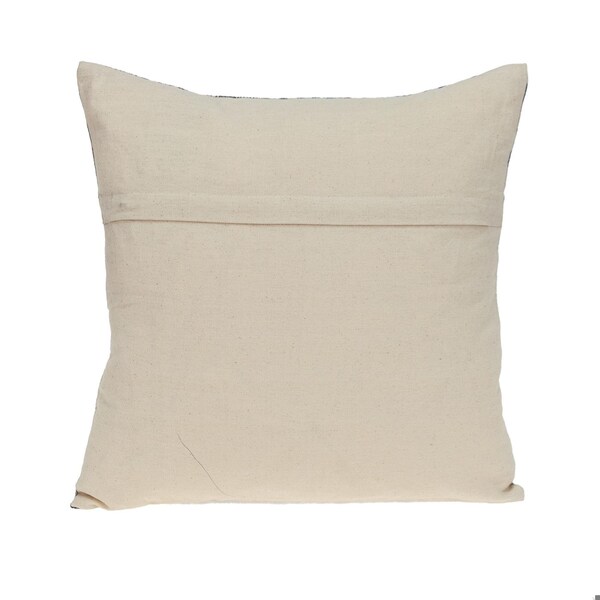 Homeroots 16 x 16 x 5 in. Gray & Blue Aztec Diamond Throw Pillow - 383090