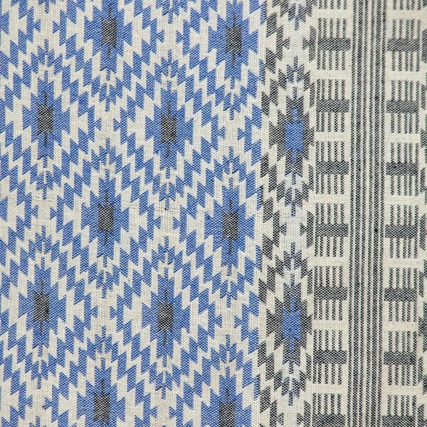 Homeroots 16 x 16 x 5 in. Gray & Blue Aztec Diamond Throw Pillow - 383090