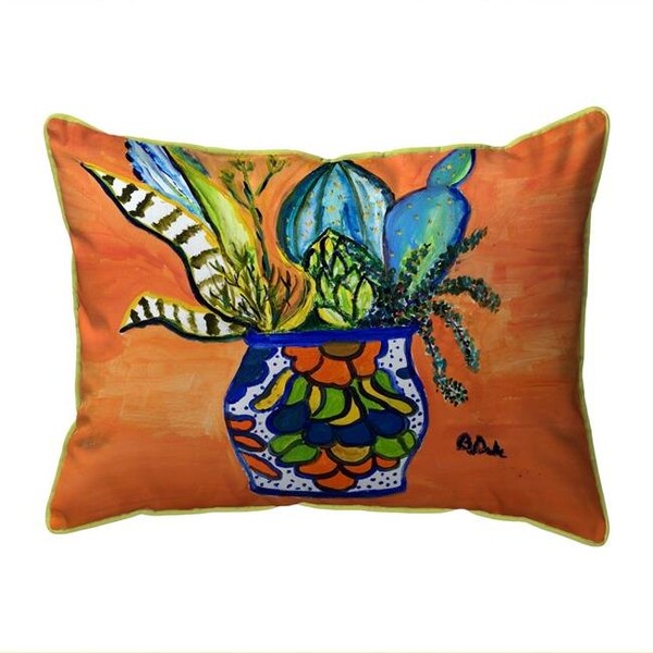 Betsy Drake Betsydrake HJ1187 16 x 20 in. Cactus in Pot Large Indoor & Outdoor Pillow - Large - HJ1187