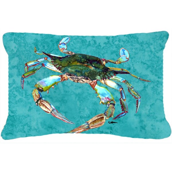 Carolines Treasures Crab Indoor & Outdoor Fabric Decorative Pillow - CA74710