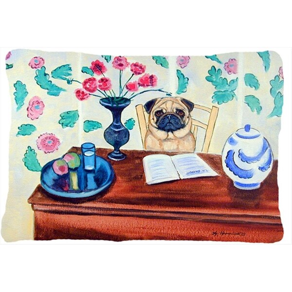 Jensendistributionservices 12 x 16 in. Pug Decorative Indoor & Outdoor Fabric Pillow - MI2549446