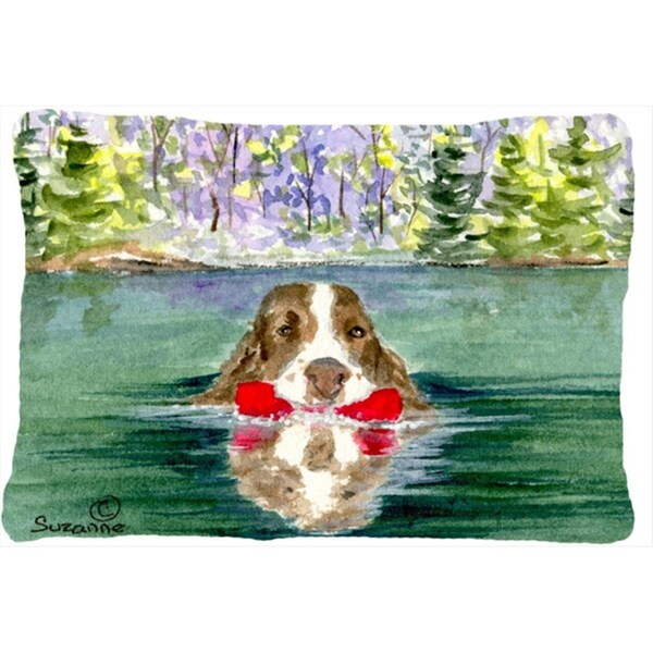 Carolines Treasures Springer Spaniel Indoor & Outdoor Decorative Fabric Pillow - 12 x 16 in. - CA66702