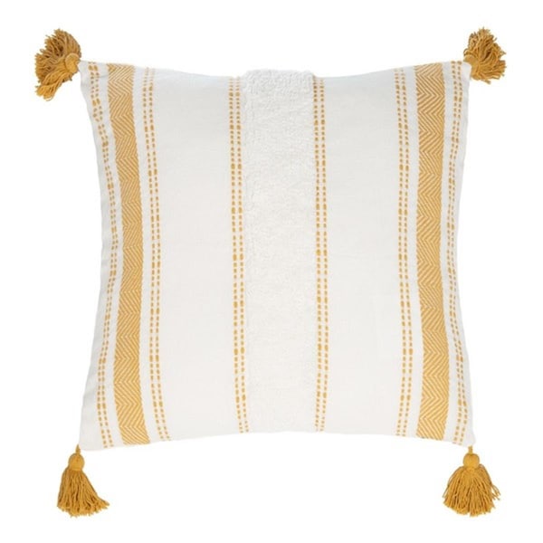 Safavieh Polli Pillow Mustard Yellow & Beige - PLS3503A-2020