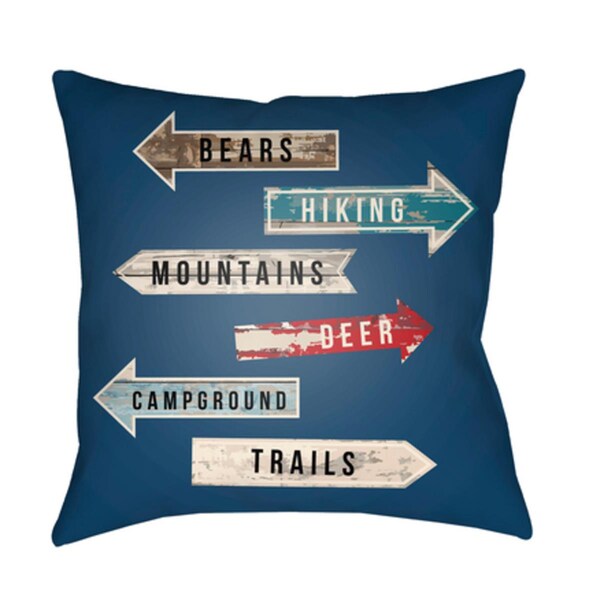 Artistic Weavers Lodge Cabin Compass Poly Filled Pillow - 22 x 22 in. - LGCB2065-2222