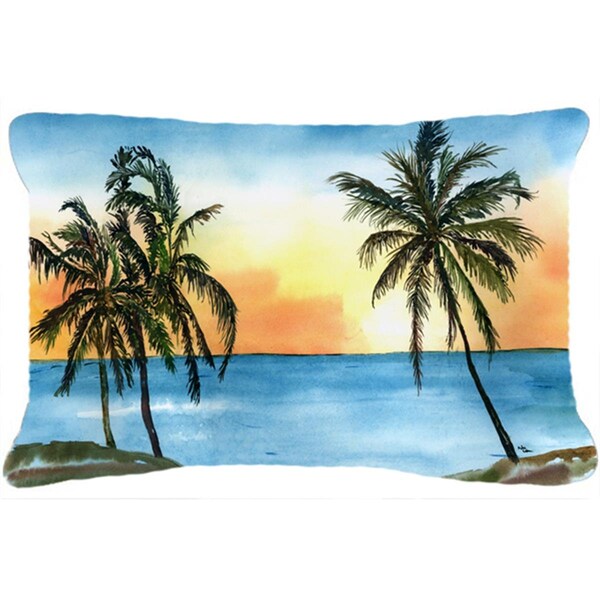Jensendistributionservices Palm Tree Indoor & Outdoor Fabric Decorative Pillow - MI2554080