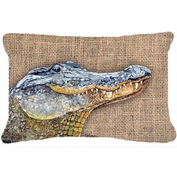 Carolines Treasures Carolines Treasures 8733PW1216 Alligator Indoor & Outdoor Fabric Decorative Pillow - 8733PW1216