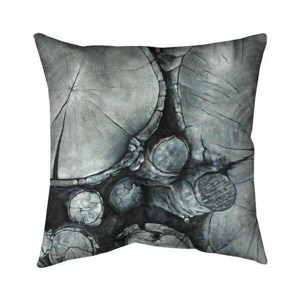 Fondo 26 x 26 in. Textured Wooden Logs-Double Sided Print Indoor Pillow - FO2777149