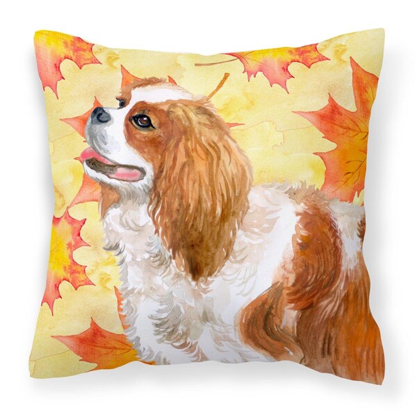 Jensendistributionservices Cavalier Spaniel Fall Fabric Decorative Pillow - MI2551636