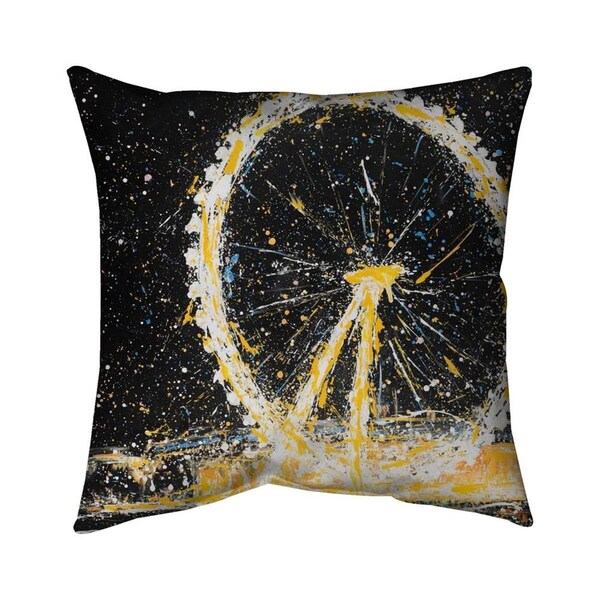 Fondo 20 x 20 in. Abstract London Eye-Double Sided Print Indoor Pillow - FO2794224