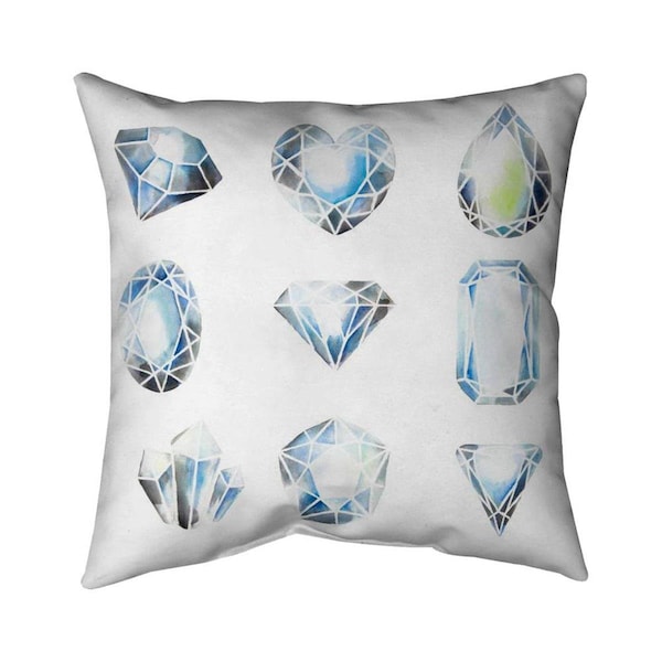 Begin Home Decor 20 x 20 in. Crystals-Double Sided Print Indoor Pillow - 5541-2020-MN1