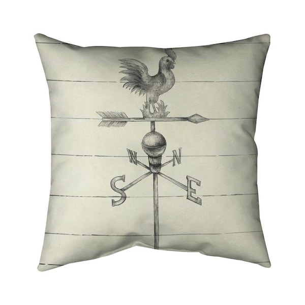 Fondo 20 x 20 in. Vintage Weathervane-Double Sided Print Indoor Pillow - FO2774063