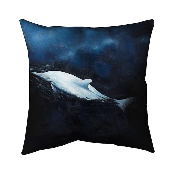 Begin Home Decor 20 x 20 in. Swimming Dolphin-Double Sided Print Indoor Pillow - 5541-2020-AN153