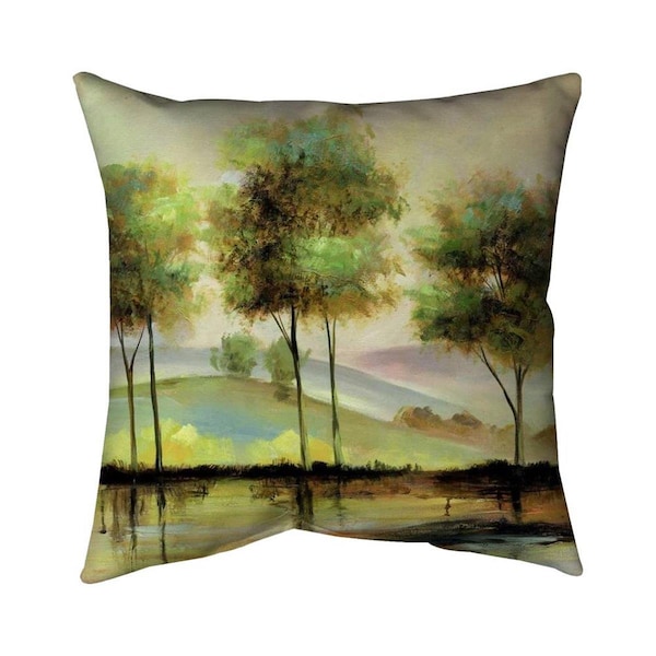 Fondo 20 x 20 in. Trees Near The Lake-Double Sided Print Indoor Pillow - FO2794454