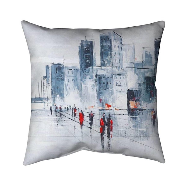 Begin Home Decor 20 x 20 in. Walk in the City-Double Sided Print Indoor Pillow - 5541-2020-ST50