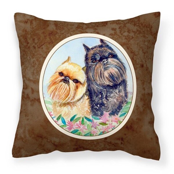 Jensendistributionservices Brussels Griffon Fabric Decorative Pillow, 14 x 3 x 14 in. - MI2549451