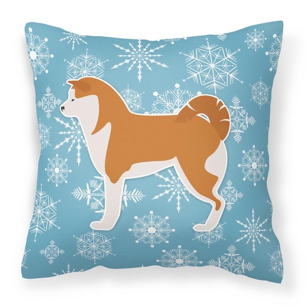 Jensendistributionservices Winter Snowflake Akita Fabric Decorative Pillow - MI2550084