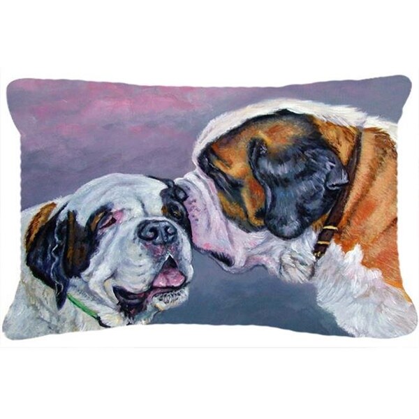 Carolines Treasures Carolines Treasures 7332PW1216 Saint Bernard Whisperear Fabric Decorative Pillow - 7332PW1216