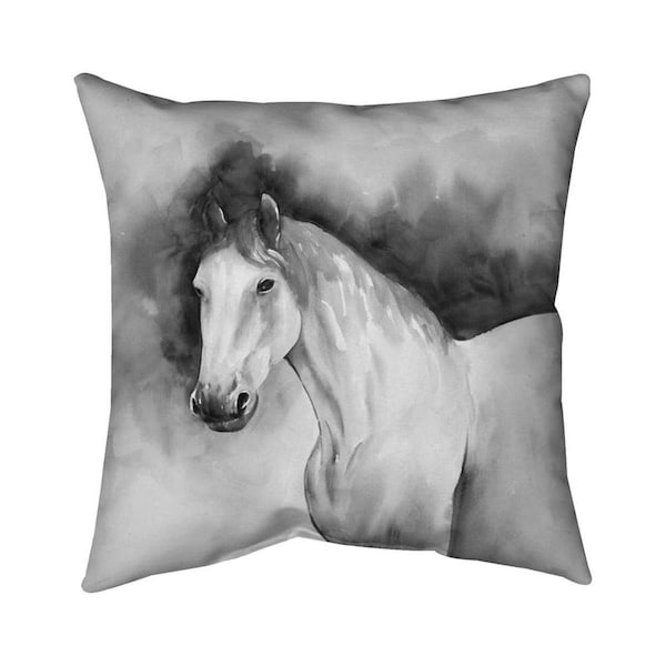 Fondo 20 x 20 in. Domino Horse-Double Sided Print Indoor Pillow - FO2773611