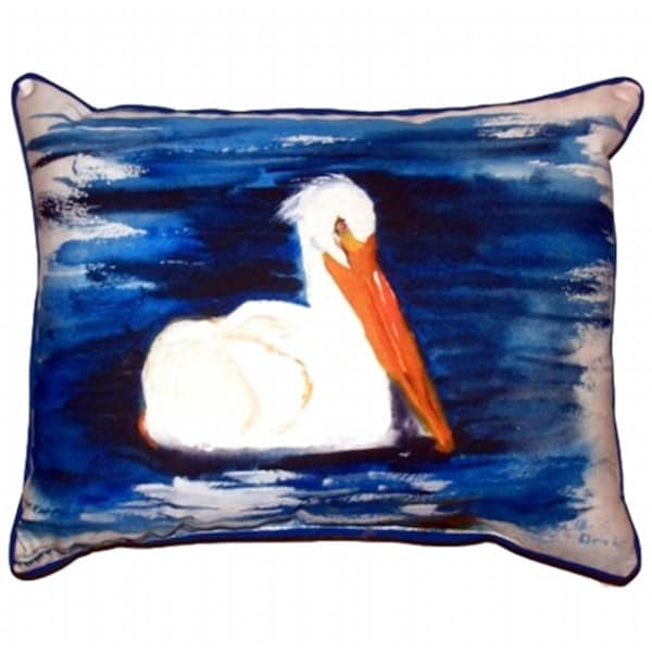 Betsy Drake Spring Creek Pelican Extra Large Zippered Pillow - ZP382
