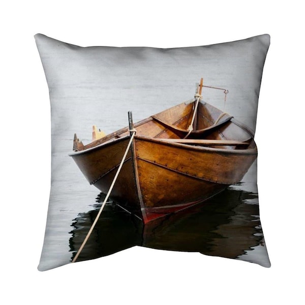Fondo 20 x 20 in. Rowboat on Calm Water-Double Sided Print Indoor Pillow - FO2795396