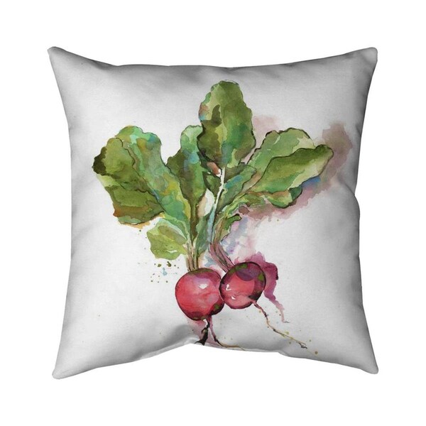 Fondo 20 x 20 in. Watercolor Radish-Double Sided Print Indoor Pillow - FO2796904