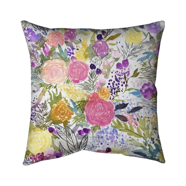 Fondo 20 x 20 in. Bundle of Flowers-Double Sided Print Indoor Pillow - FO2774178