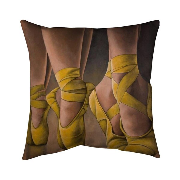 Begin Home Decor 20 x 20 in. Synchronized Ballerinas-Double Sided Print Indoor Pillow - 5541-2020-SP52