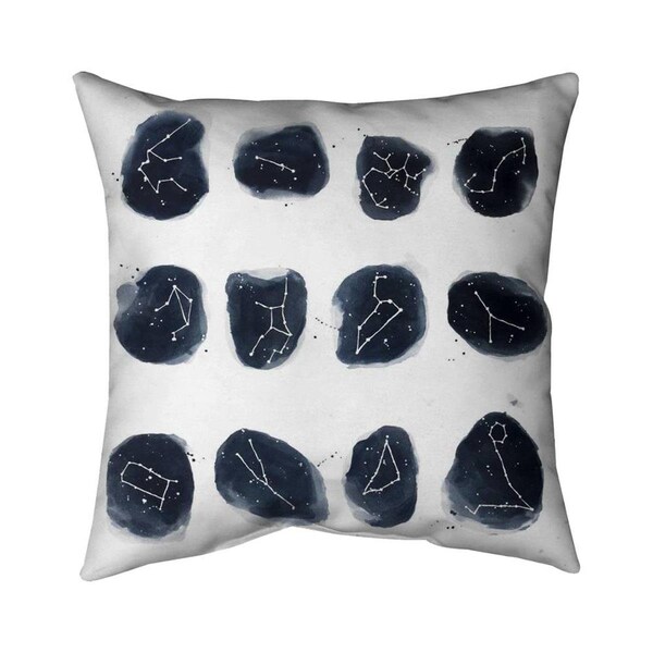 Begin Home Decor 26 x 26 in. Constellations-Double Sided Print Indoor Pillow - 5541-2626-EA7